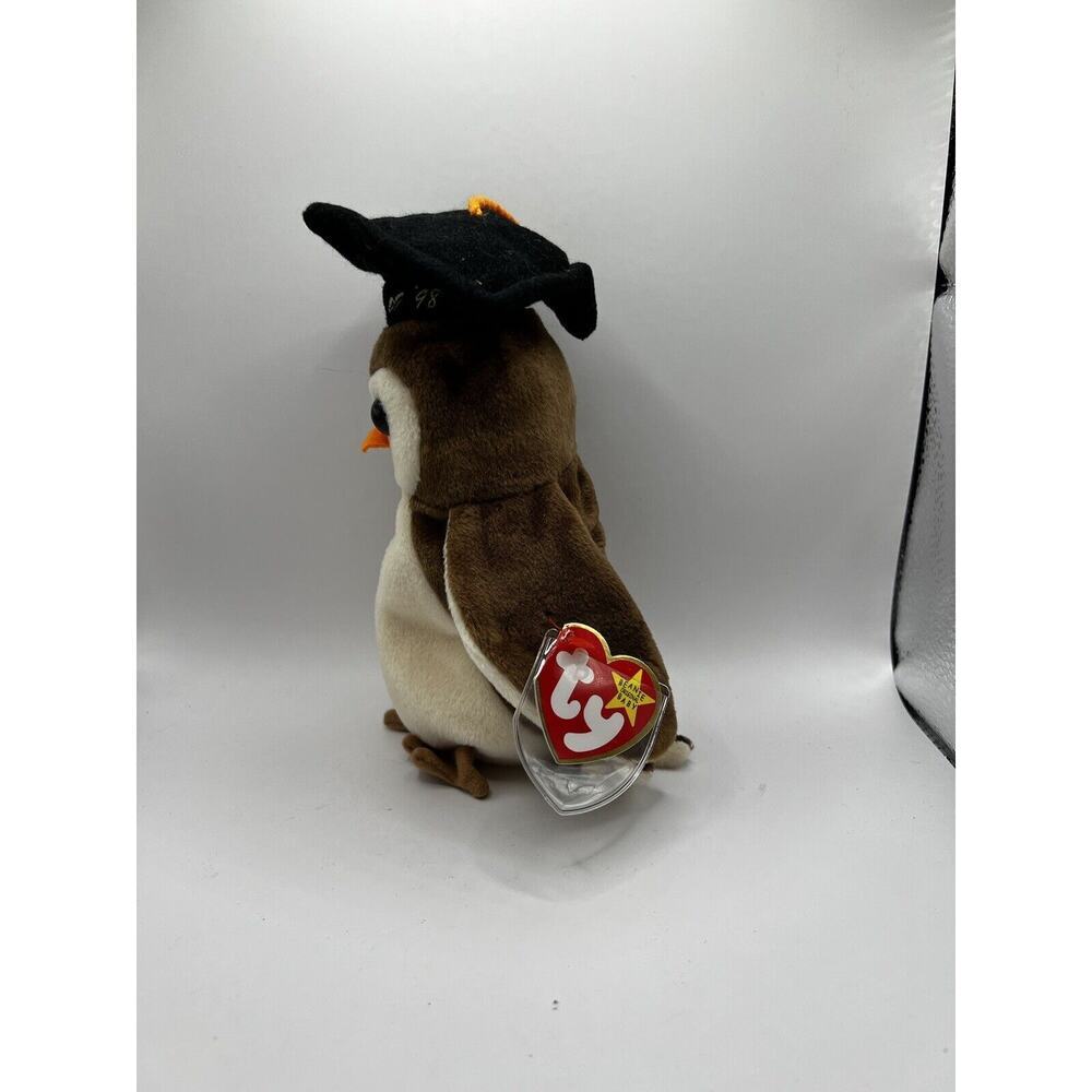 TY Beanie Baby Babies Stuffed Animal Plush Wise 1998